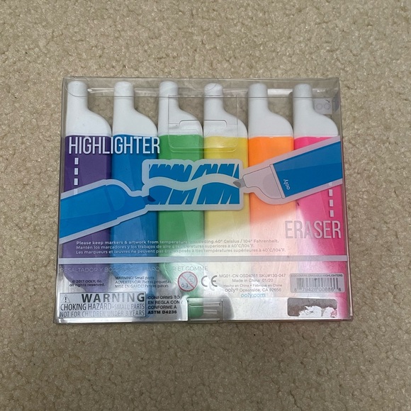 Ooly 6 PC of Do-Over Highlighters - Picture 2 of 2